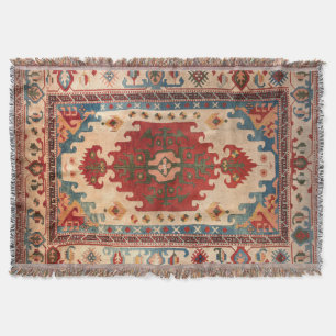 Oriental Carpet Rug Throw Blanket