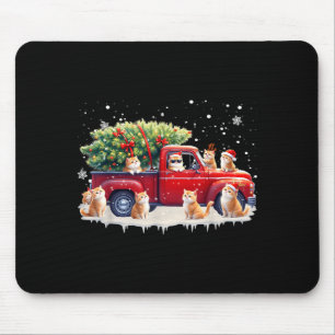 Oriental Cat Red Truck Christmas Tree Santa Ugly X Mouse Pad