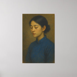 Oriental Classical Fine Art Portrait – Museum Grad Canvas Print