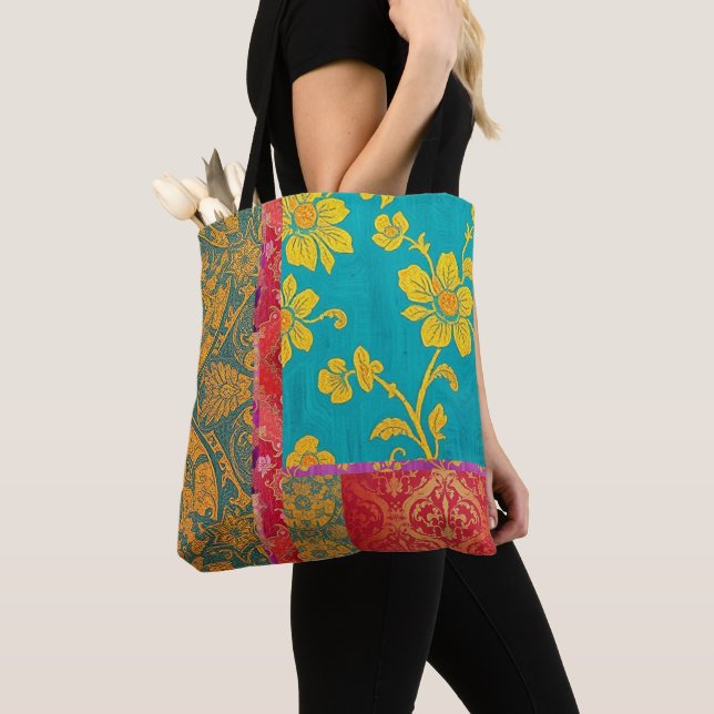 ORIENTAL Colourful Green Red - Tote Bag (Close Up)