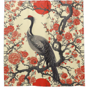 Oriental Crane and Peony - Traditional Asian Art