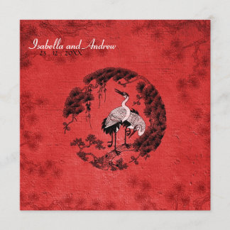 Oriental Cranes 3 Invitation