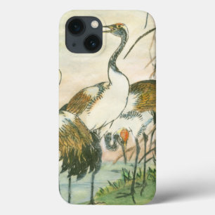 Oriental Cranes by the Water iPhone 13 Case