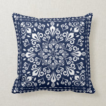 Oriental Damask Blue and White