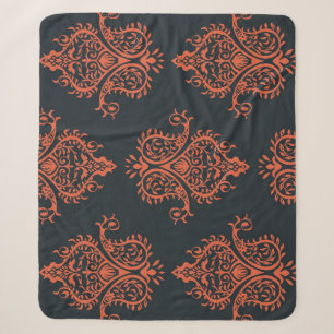 Oriental damask: Mediterranean vintage pattern. Sherpa Blanket