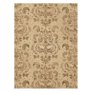 Oriental Damask Pattern Pastel gold Tablecloth