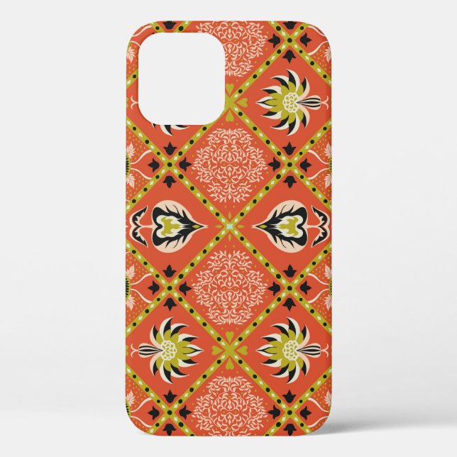 Oriental damask pattern. Talavera pottery. Azulejo Case-Mate iPhone Case (Back)