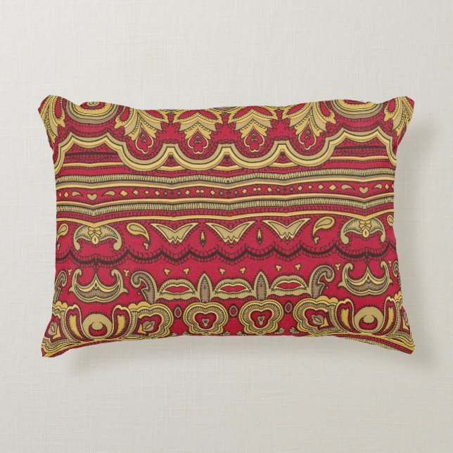 Oriental Decor: Abstract Closeup Accent Pillow (Front)