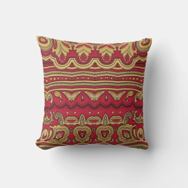 Oriental Decor: Abstract Closeup Throw Pillow (Front)