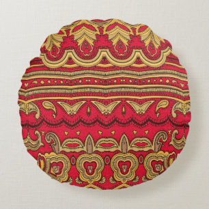 Oriental decor closeup. round pillow