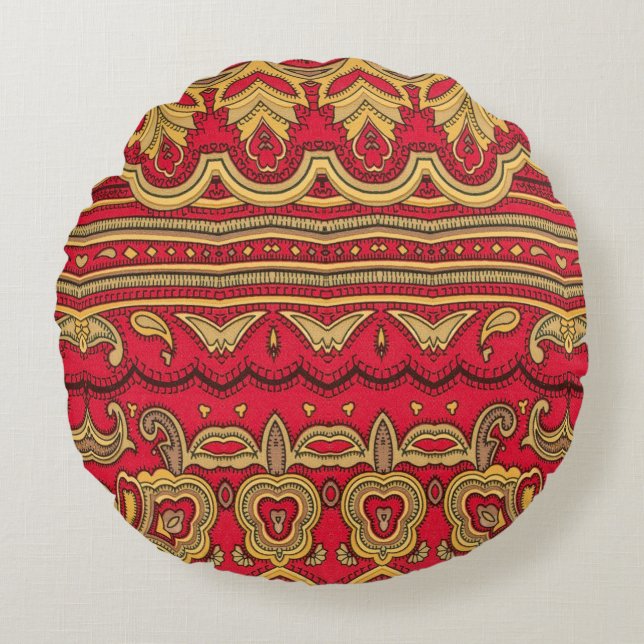 Oriental decor closeup. round pillow (Front)