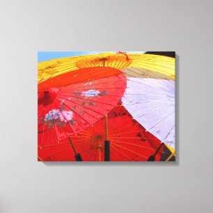 ORIENTAL DESIGN UMBRELLAS WRAPPED CANVAS