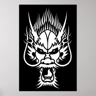 Oriental dragon poster