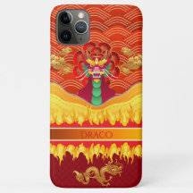 Oriental Dragon /w Gold Cloud & Fire