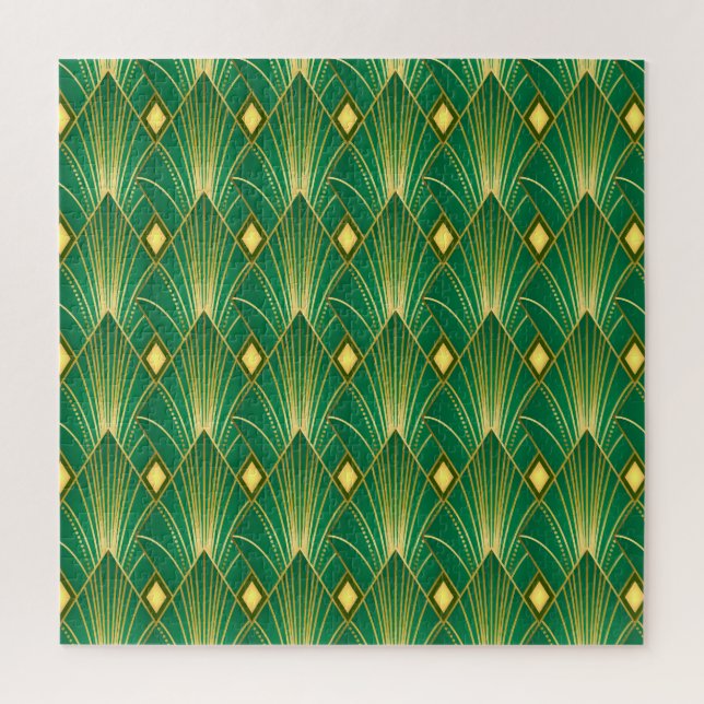 Oriental Elegance: Art Deco Wallpaper Jigsaw Puzzle (Vertical)