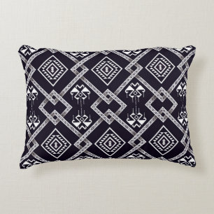 Oriental ethnic, traditional seamless background. accent pillow
