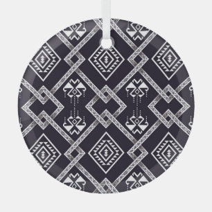 Oriental ethnic, traditional seamless background. glass ornament