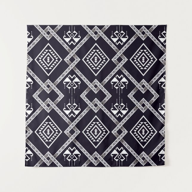 Oriental ethnic, traditional seamless background. tapestry (Front)