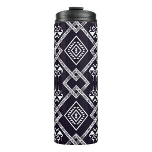 Oriental ethnic, traditional seamless background. thermal tumbler