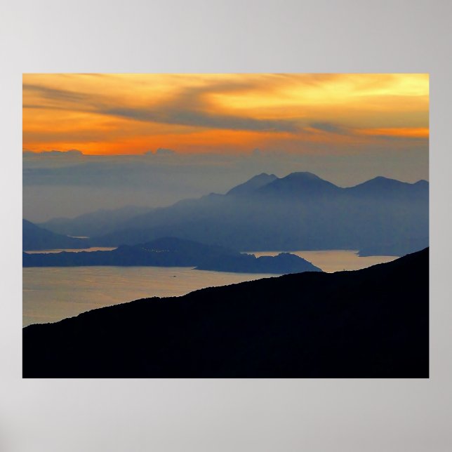 Oriental Evening Mist Framed Print (Front)