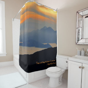 Oriental Evening Mist Shower Curtain