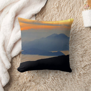 Oriental Evening Mist Throw Pillow