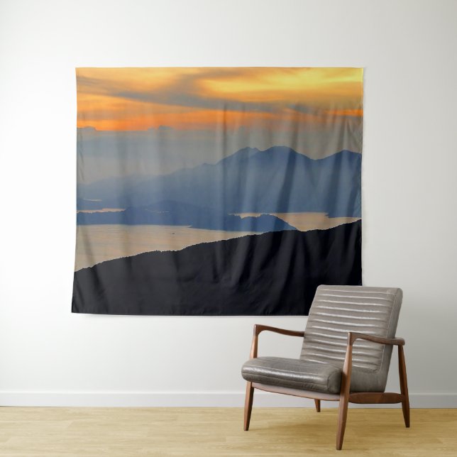 Oriental Evening Mist Wall Tapestry (In Situ (Horizontal))