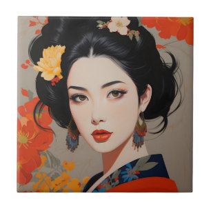 Oriental Exquisite Chinese Women Tile