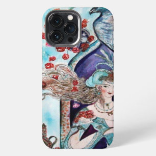 ORIENTAL FAIRY TALE / PRINCESS,RED ROSES AND HAWK iPhone 13 PRO MAX CASE
