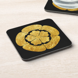 Oriental Faux Gold Oda Japan Mon Oriental Art Coaster