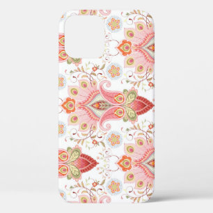Oriental Flair: Damask Peacock Paisley iPhone 12 Case