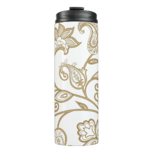 Oriental Floral: Flourish Tiled Ethnic. Thermal Tumbler