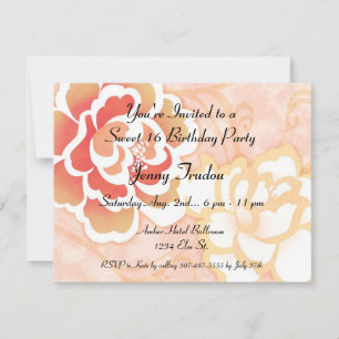 Oriental Floral multi-usages Invitation d'annivers