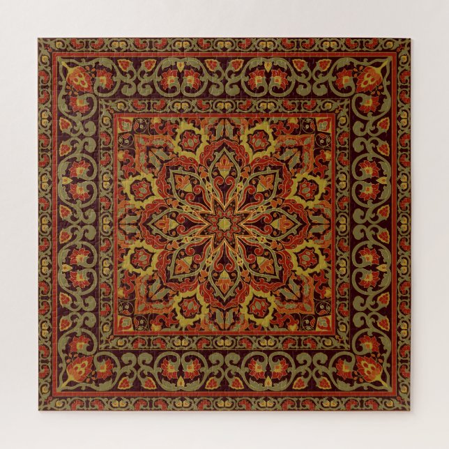 Oriental floral ornament with frame Pattern Jigsaw Puzzle (Vertical)