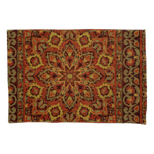 Oriental floral ornament with frame Pattern Pillowcase