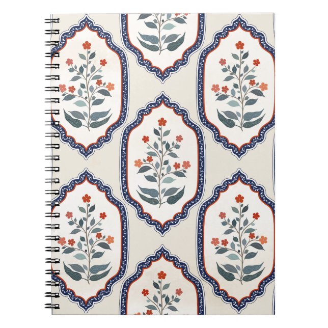 Oriental Flower Branches: Kalamkari Indian. Notebook (Front)