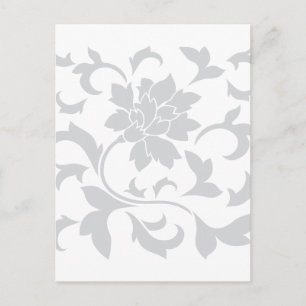 Oriental Flower - Silver Postcard