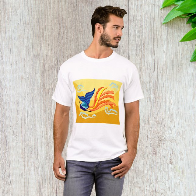 Oriental Flying Phoenix Mens T-Shirt (Créateur téléchargé)