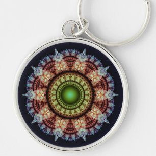 Oriental fractal ornament keychain