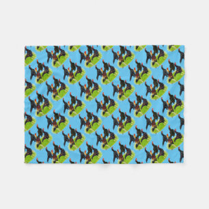 Oriental Game Fowl Quartet Fleece Blanket