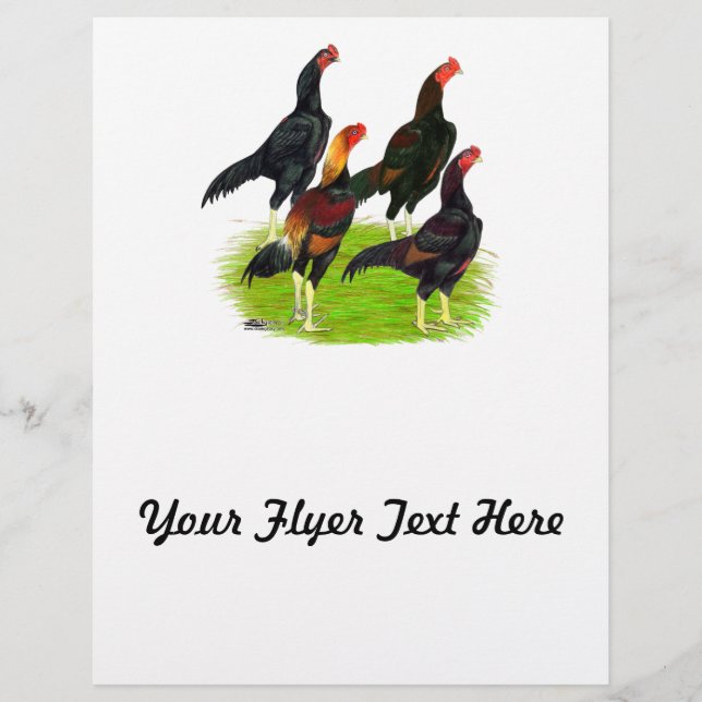Oriental Game Fowl Quartet Flyer (Front)