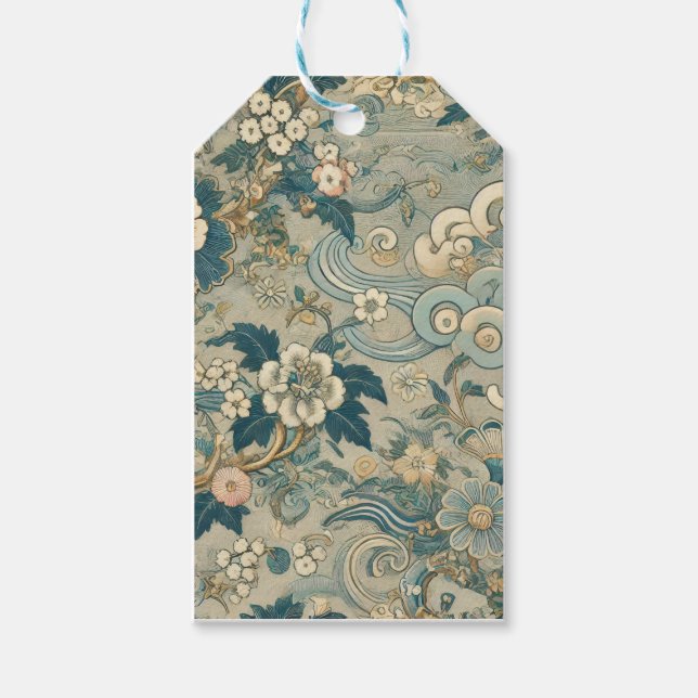 Oriental Garden Pattern Gift Tags (Front)