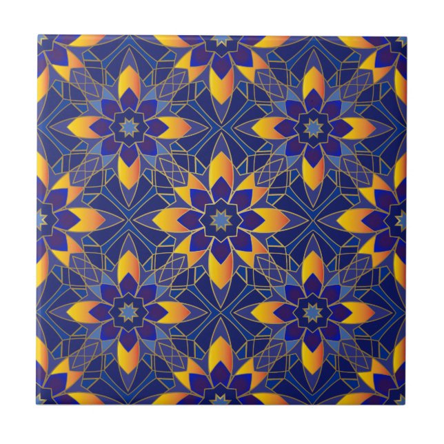 Oriental Geometric Pattern Tile (Front)