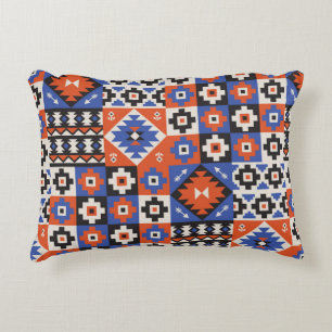 Oriental geometric seamless pattern. Ethnic design Accent Pillow