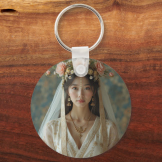 Oriental girl keychain