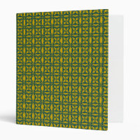 Oriental Green Mustard Japan Rosette Pattern