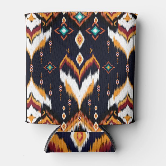 Oriental Ikat Ethnic Seamless Background Can Cooler (Front)