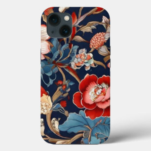 Oriental Inspired Flowers iPhone 13 Case