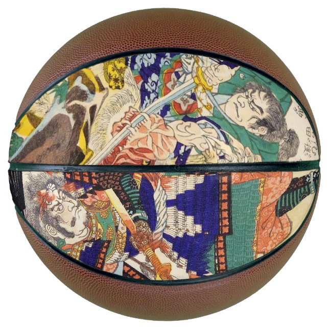 Oriental japanese ukiyo-e samurai portraits art basketball (Front)