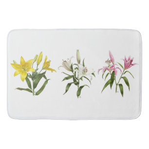 Oriental Lily Garden Bath Mat